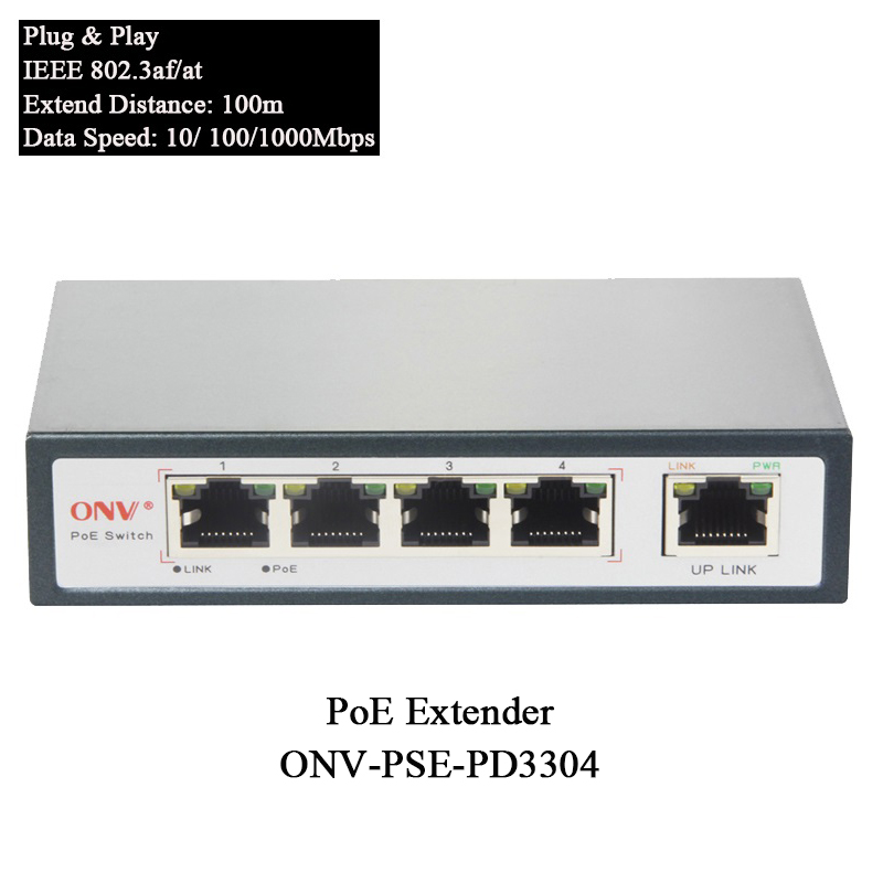 POE repeater PSE-PD3102 POE extender 10/100M 2 port for POE switch IP camera CCTV
