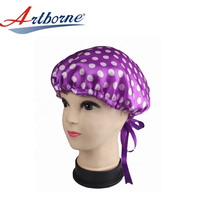 Custom Logo Double Layers Silk Hat Night Sleep Caps Hair Bonnet Women Child Baby Satin Printing Pattern Cap For Hair