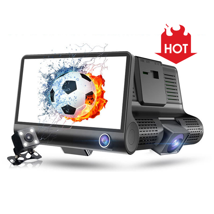 2021 EGO 4,0 дюймовый IPS экран hd 1080 g датчик парковки Автомобильный видеорегистратор с ночным видением nexar видеорегистратор 3-канальный видеорегистратор с 3 объективами видеорегистратор