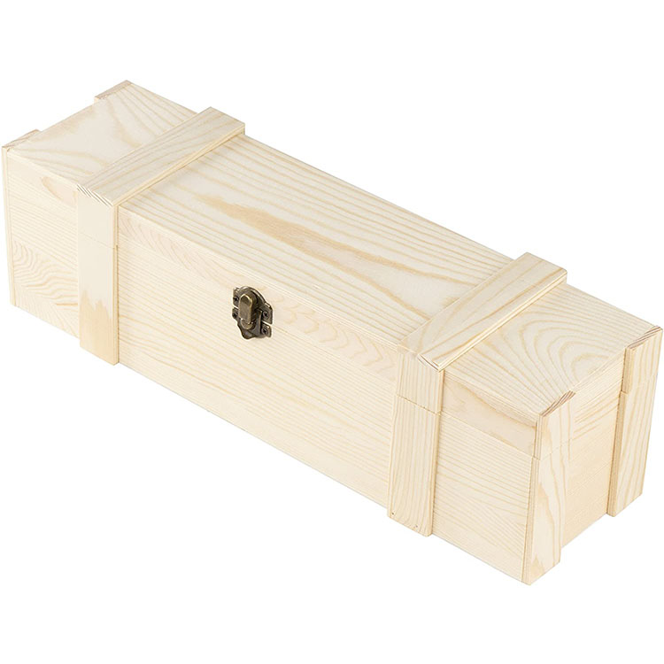 Single bottle wine box Birthday party Housewarming wedding wine box wooden