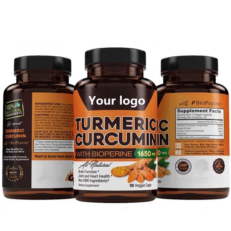 Muscle Pain Treatment Promote Digestive System Organic Turmeric Curcumin Root Extract Capsules