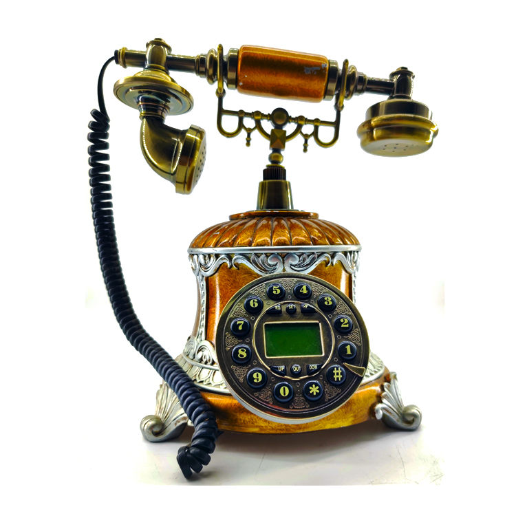 High Quality Room Decorative Office Landline Telephone Wooden Home Furniture Wired Antique Telefon