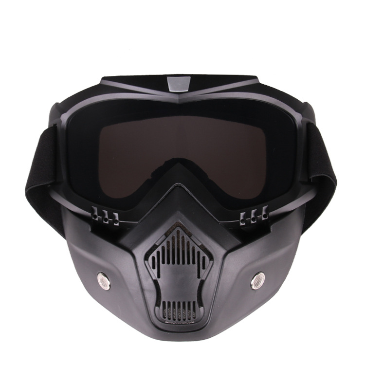 Amazon Motorcycle Helmet Riding Goggles Glasses With Removable Face Mask Detachable Warm Goggles Mouth Filter