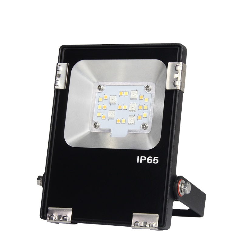 10 W floodlight/ed wall washer light IP65 waterproof RGB+CCT color changing dimmable, wifi enabled limitless distance control