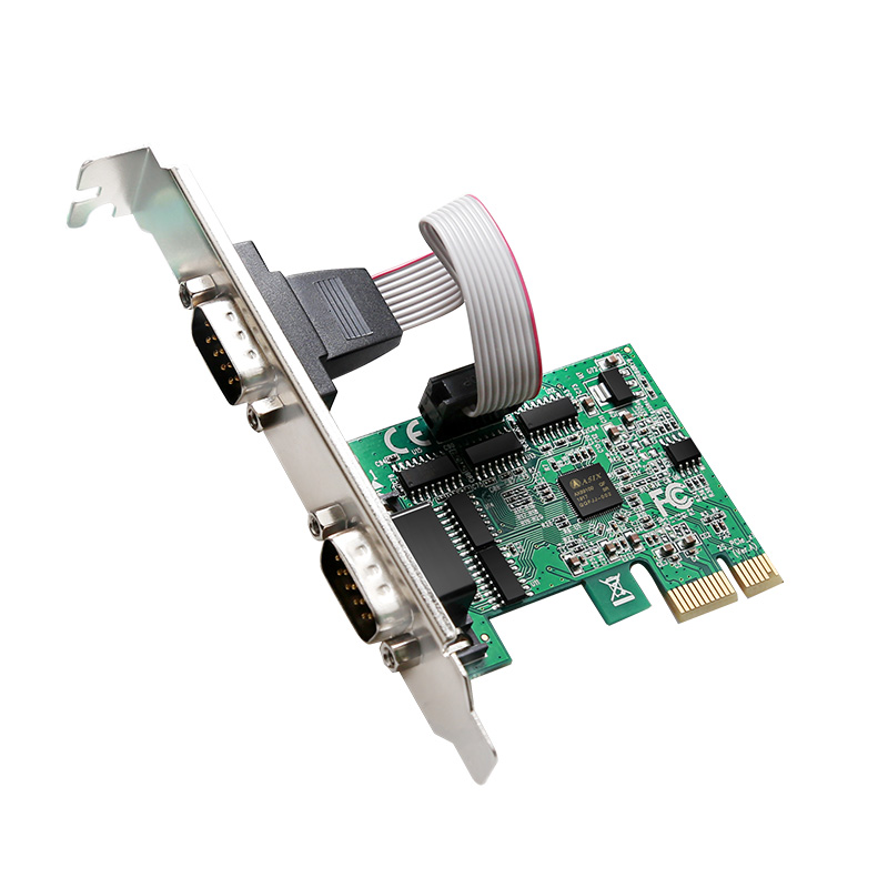 PCIe для двойной последовательной карты RS232 с чипом AX99100b