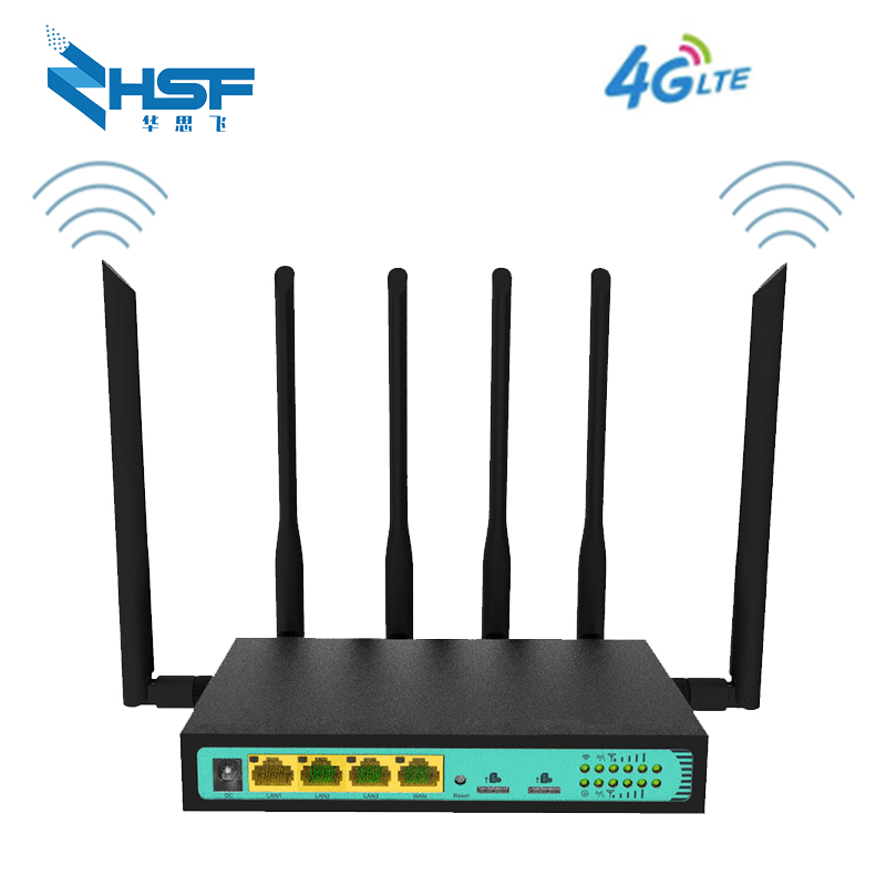 WE2806 EC25 двойная sim-карта 4g lte 2,4g 300m wifi роутер 2 PCIE слот с антенной 5 дБ