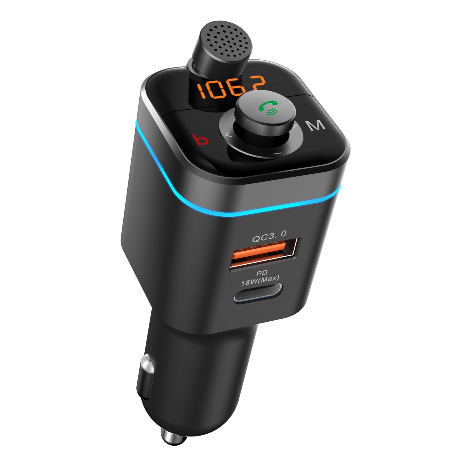 Новое поступление BT5.0 PD18w и QC3.0 Быстрая зарядка Громкая связь C72 автомобильный комплект FM-приемник с длинным радиусом действия Автомобильный fm-передатчик зарядное устройство для ноутбука mp3-плеер