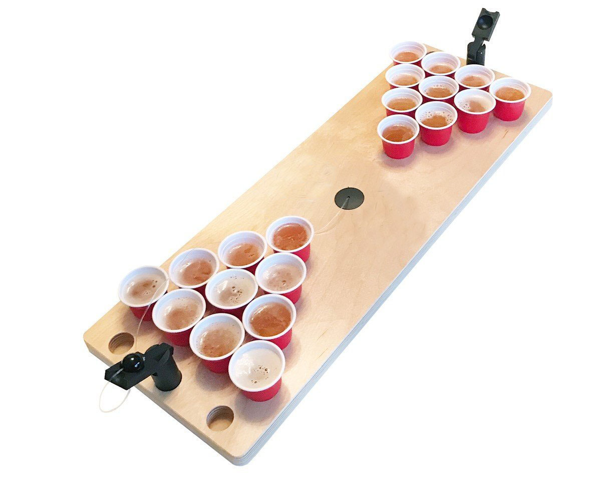 Factory Directly Wholesale Mini Shot Beer bong Wooden Table Game for On the Go and At Home