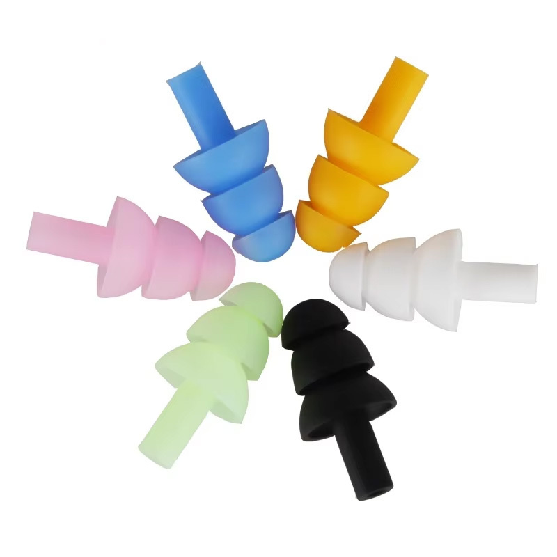 Professional Three-Layer Silicone Ear Plug Safety Swimming Equipment Anti-Water and Anti-Noise for Students and Children