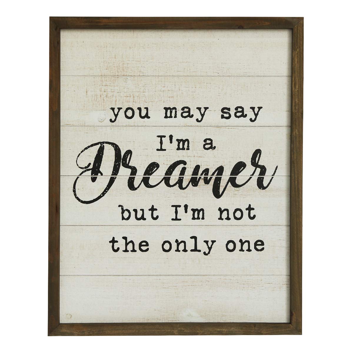Rustic Wooden Framed Wall Plaque with Inspirational Signs