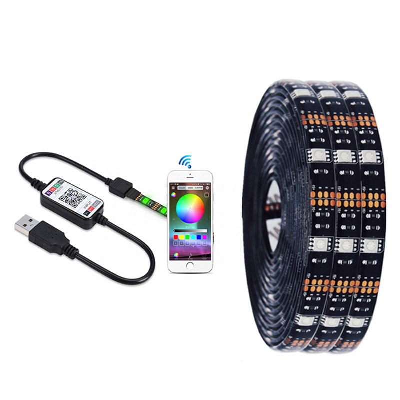 USB СВЕТОДИОДНАЯ лента SMD 5050 RGB цветная DC5V гибкая светодиодная лента APP Водонепроницаемая подсветка ТВ