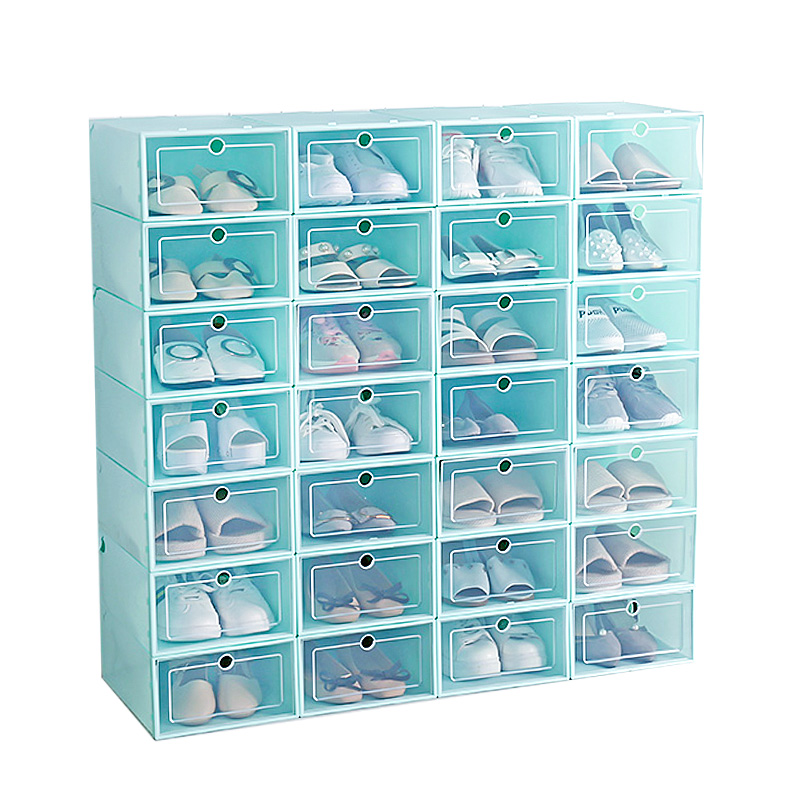 Custom high quality waterproof organizer shoes drop box PP plastic clear eco friendly transparent Folding Storage Box