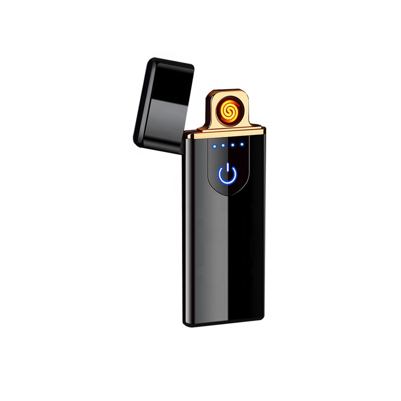 2021 FR-703 USB-зажигалка с нагревательной катушкой, металлическая ветрозащитная электронная Индукционная Зажигалка со сканером отпечатков пальцев
