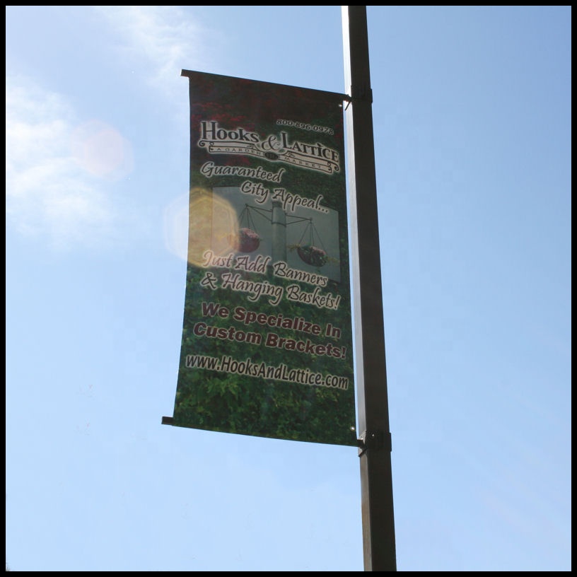 Lamp Pole Outdoor Ads Banner Aluminum Flex Hanger Advertising Clip