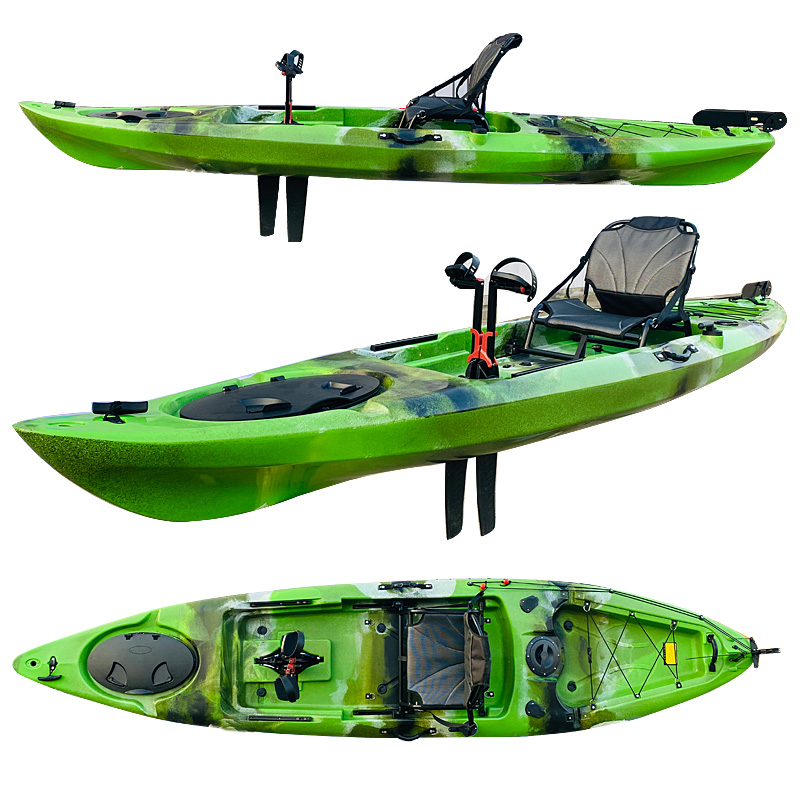 Новый дизайн, Педальная система привода sit on top fin, рыболовный каяк для 1 человека, водительский Каноэ