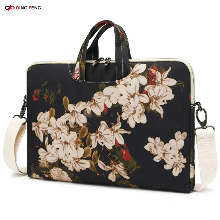 Custom High Quality Canvas Laptop Tote Portable Carrying Waterproof Shockproof Laptop Bag