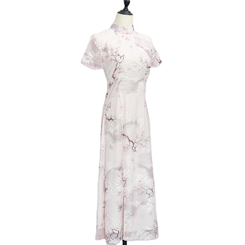 Factory Supply Attractive Price Chiffon Jadedite Beads Engagement Vintage Cheongsam