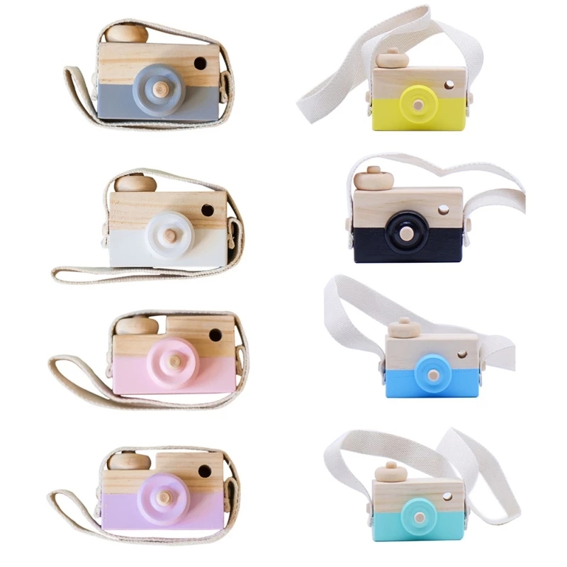 Nordic Hanging Wooden Camera Toys Room Decor Furnishing Articles Child Christmas Birthday Wood Gifts