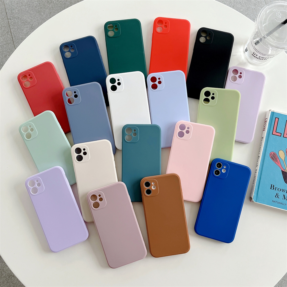 Роскошный Матовый квадратный чехол для iPhone 6 7 8 Plus X XS XR 11 12 13 14 Mini Pro Max, матовый чехол из ТПУ, Силиконовый Мягкий противоударный чехол 14Pro