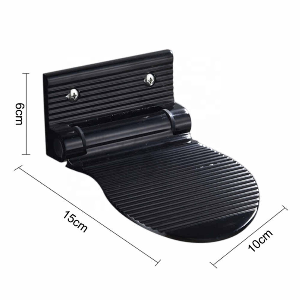 Space Aluminum Bath Shower Pedal Rust-resistant Durable Home Anti-slip Bathroom Foot Rest Hotel Toilet Wall-mounted