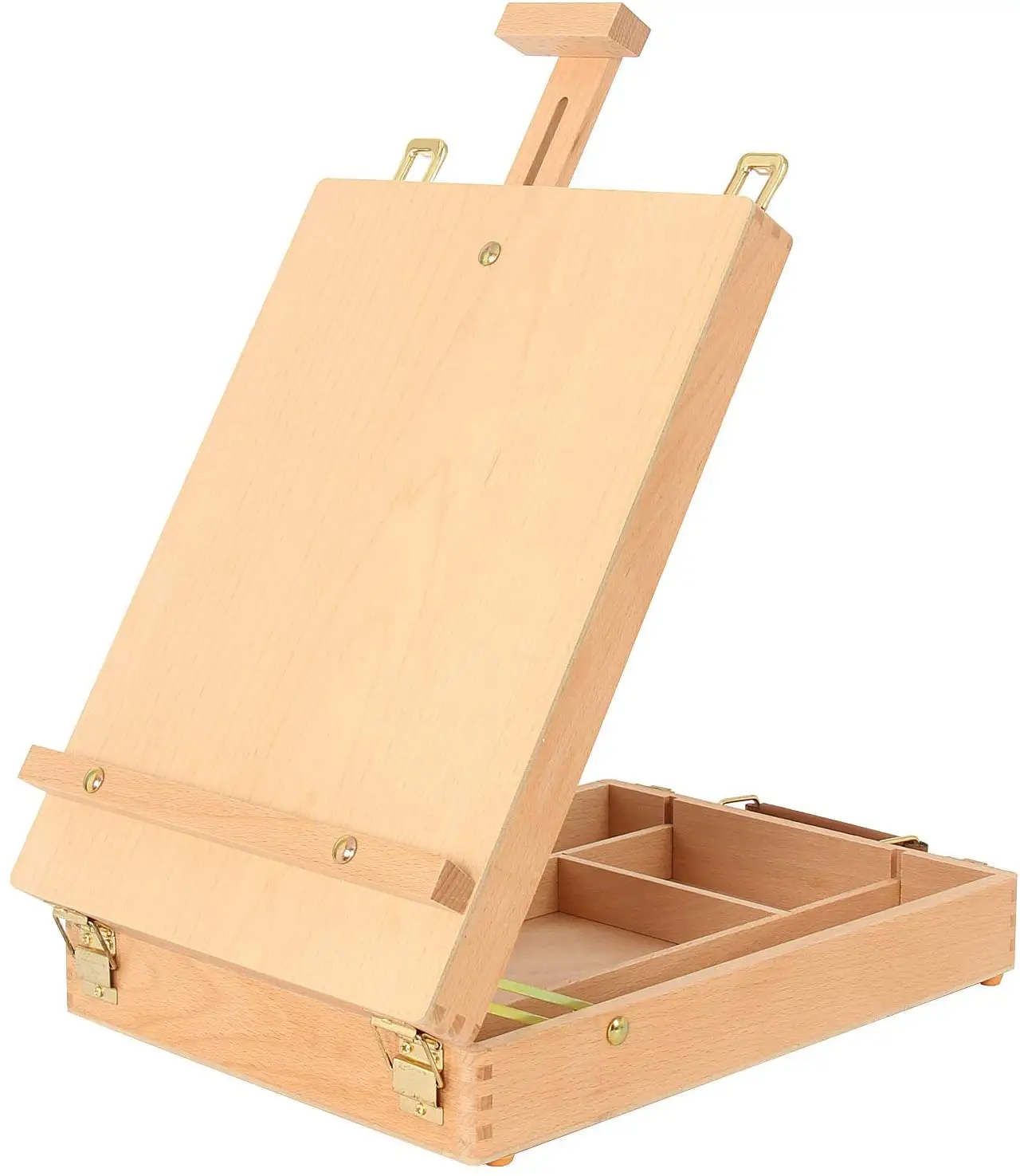 Easel Sketchbox Painting Storage Box Adjust Wood Tabletop Easel for Drawing & Sketching Student