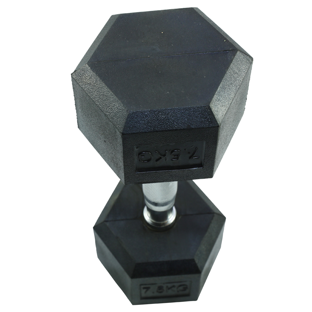 Multi-Specificatin Gym Weight Dumbbells Set Black Hex Rubber Coated Dumbbell