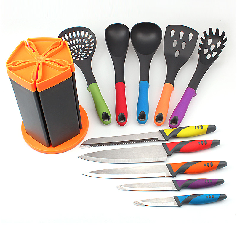 2019 China Top Selling Nylon Kitchen Utensils Sets Cooking Utensils with Holder