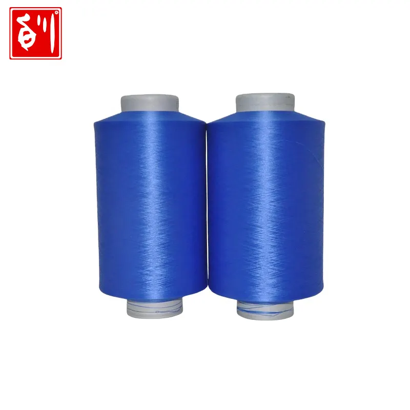 Baichuan 100% recycled polyester yarn color dope dyed polyester yarn