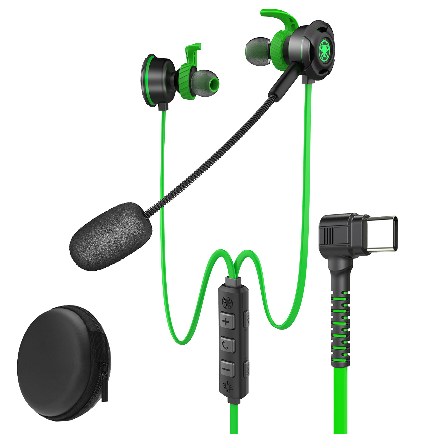 Игровые наушники Live MicphonePlextone in-Ear, звуковая карта внутри, игра и Live Dual Mode через USB-C порт для мобильного телефона, Pad