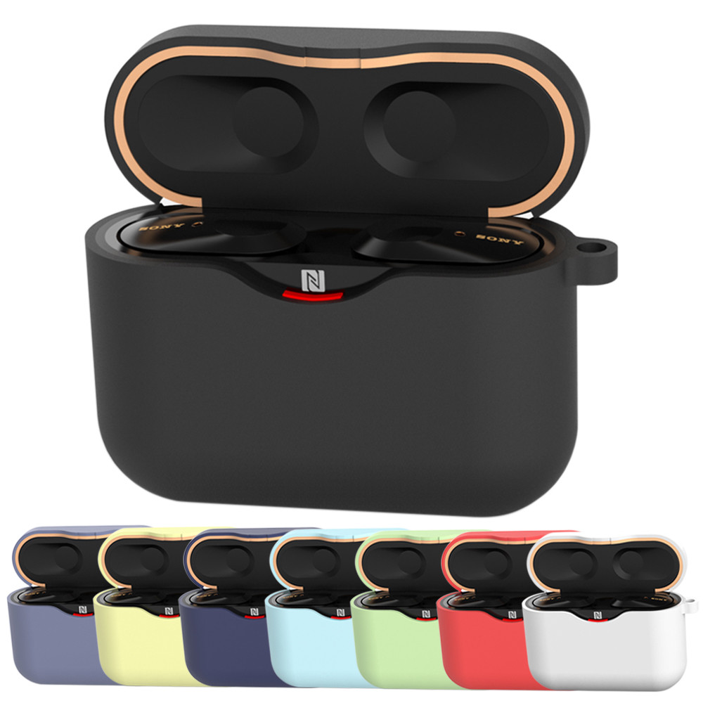 For Sony WF-1000XM3 WF-SP900 WF-SP800N WF-H800 WF-XB700 Case High Quality Silicone Sports Solid color Wireless Headphone Case