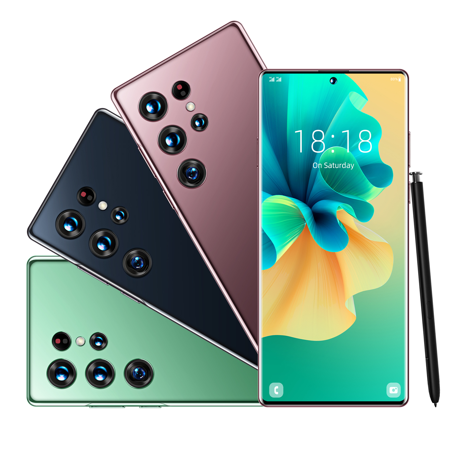 Горячая распродажа! S22 + Ультра оригинальный 7,3 дюймов 16 ГБ + 512 ГБ 48MP + 100MP Android 12,0 игровой телефон 5G мобильного телефона сотовый телефон смартфон