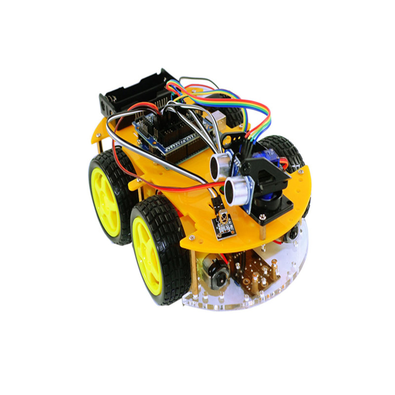 Ultrasonic obstacle avoidance tracking Motor Smart Robot Car Chassis Kit Speed Encoder 4WD Ultrasonic module For Arduino DIY kit