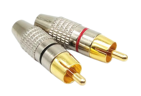 RCA Male Connector Non Solder RCA Male Plug Adapter Connectors for Audio Cable Plug Video CCTV Camera Solder