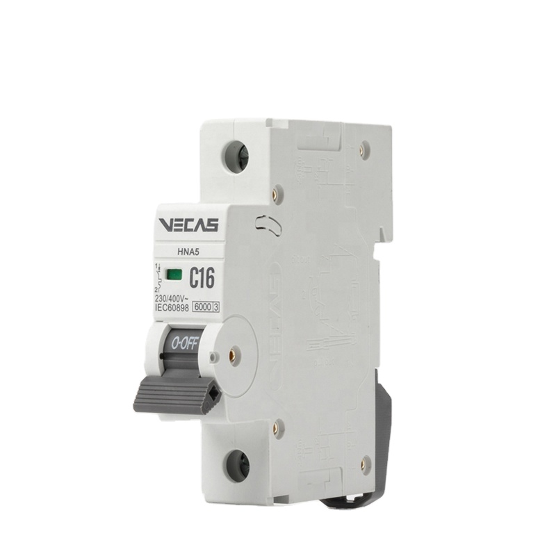 VECAS IEC60898 HNA5 серии MCB миниатюрный автоматический выключатель 3KA/4.5KA/6KA/10KA 6 Ампер-63 ампер переменного тока Выключатель на возраст 1, 2, 3, 4 лет, 1 партия P Американская классификация проводов 2р 3Р 4Р 2 лет мини-платье
