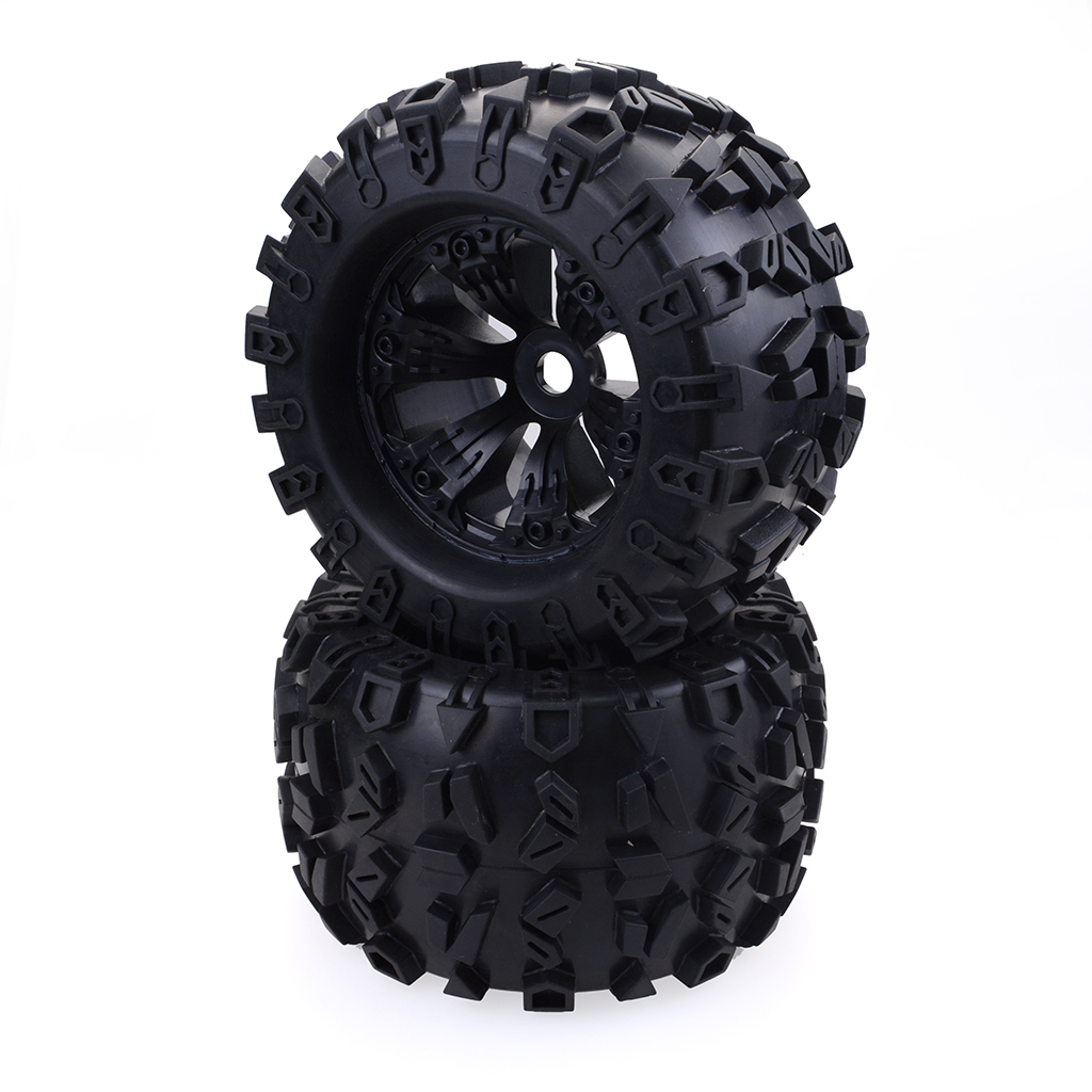 2PCS 170MM 155MM 150MM 120MM Tyre Weel Monster Truck Tires Wheels 17mm Hub Hex for 1/8 RC Car Redcat Trx4