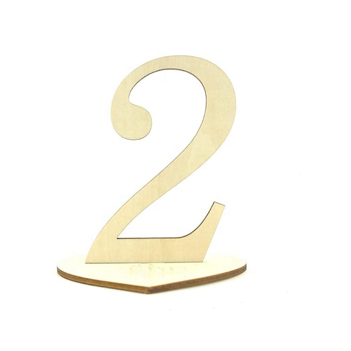 Wedding Birthday Party Laser Cutting Wooden Table Numbers