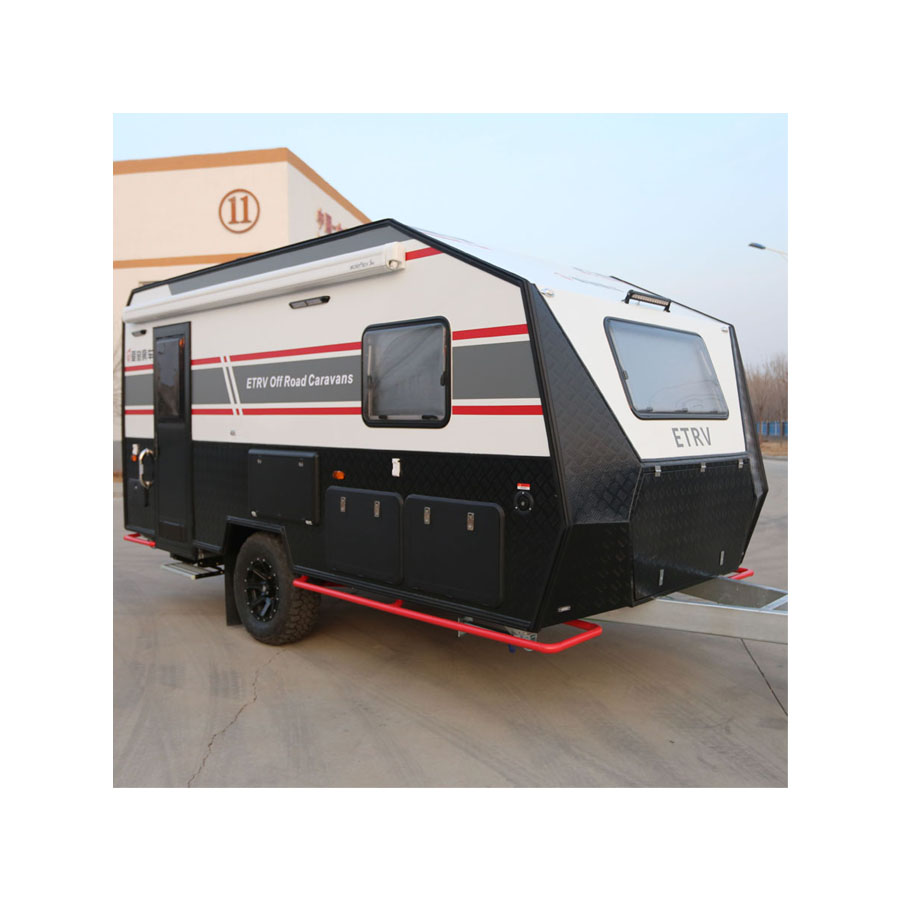 Competitive Price Caravan Trailer Camper With 168l Rv Double-door Refrigerator Motorhome