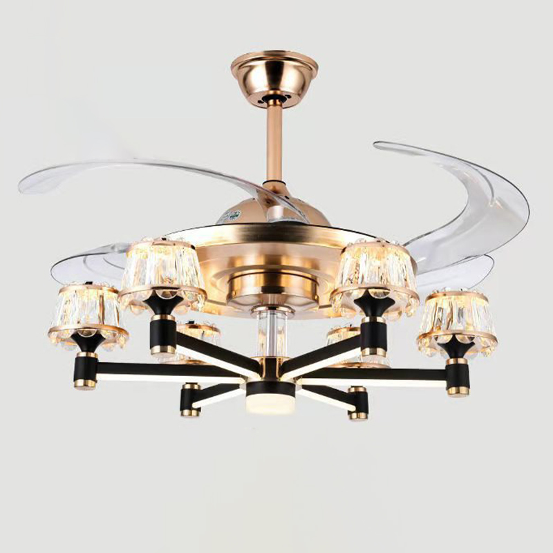 New Design Big Wind Modern Remote Control Adjustable LED Recessed Ceiling Lights with Fan