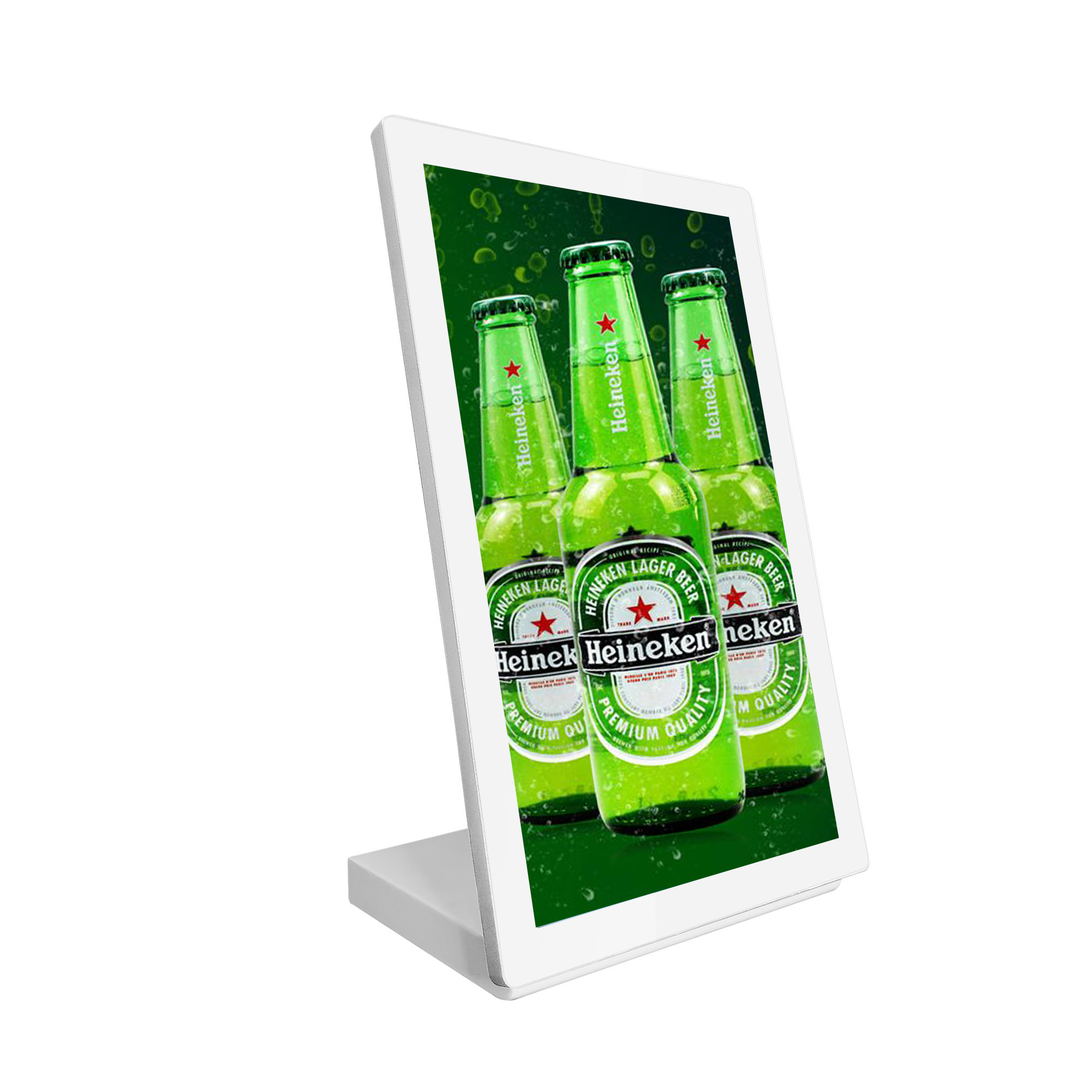 Android WiFi Small LCD 15.6" Android Food Menus Tablet with L shape Screen Restaurant Table Top Stand Advertisement