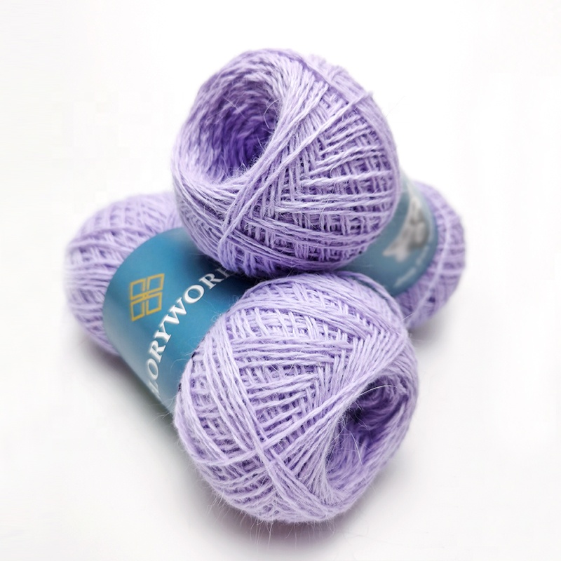 High Quality Woolen Yarn Manufacturers Wholesale Long Hair Soft Mink Nylon Blended Hand Knitting Angora Yarn 50g/roll