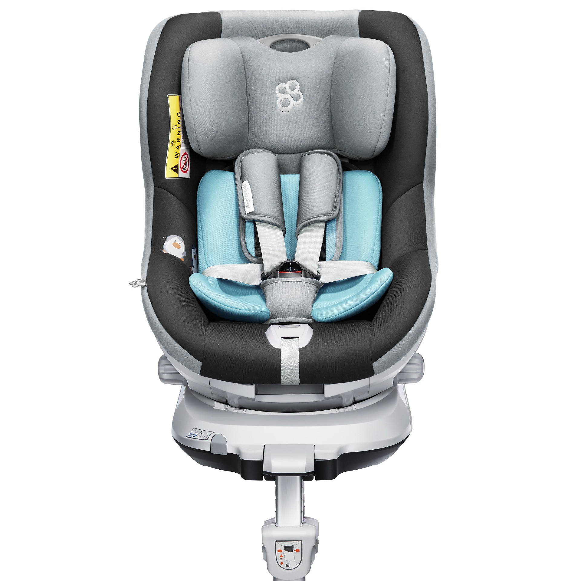 Seggiolino Auto R101A серая группа 0 + I с ISOFIX и опорными ножками ECE R44
