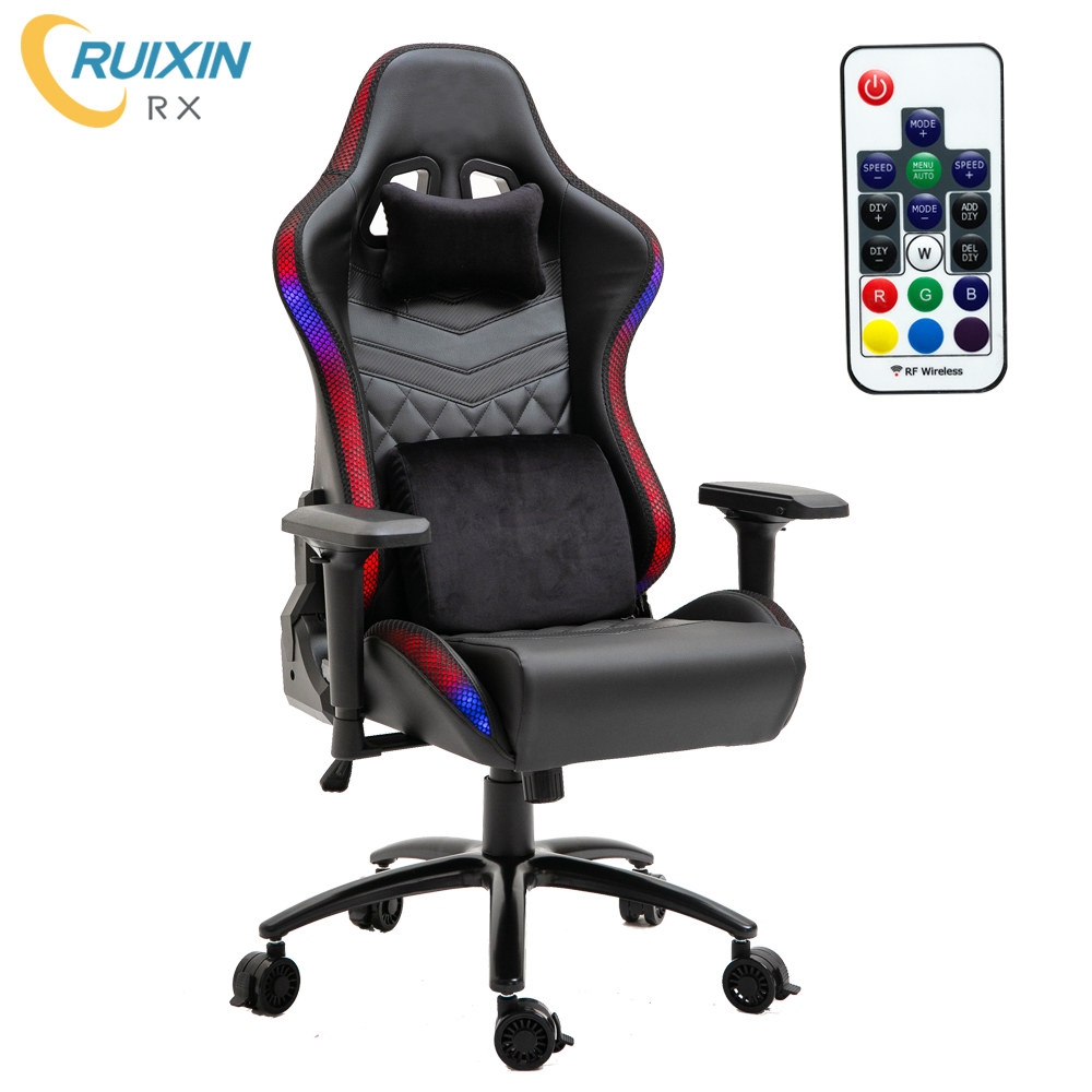 Высокое качество светодиодный офисные стулья RGB игровое кресло со светом