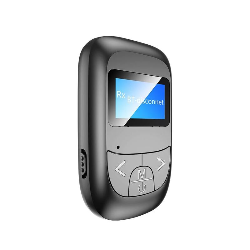 Музыкальный Bluetooth-передатчик T14 3,5 мм с ЖК-дисплеем, микрофоном и аккумулятором