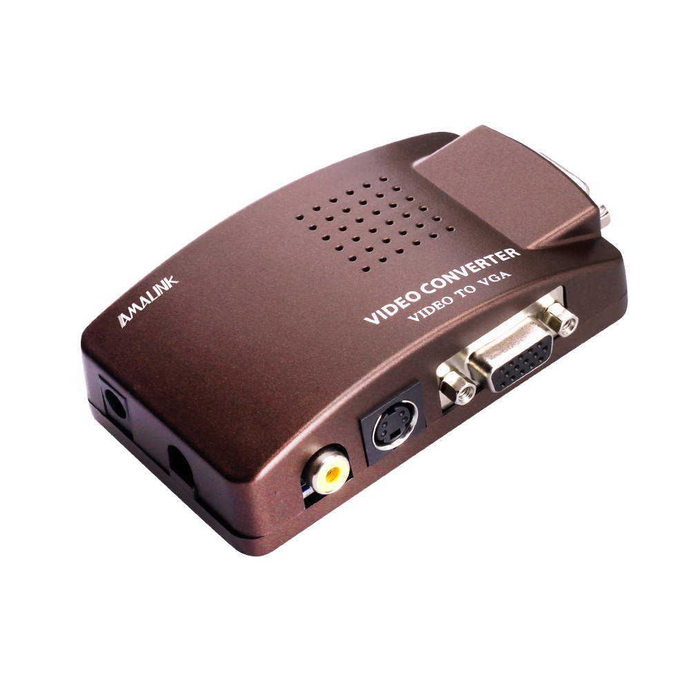 Композитный мини-преобразователь сигнала S-Video для ноутбука VGA для ТВ AV RCA