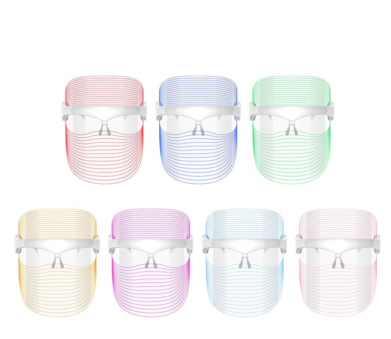 Home use 7 Color Photon Therapy Skin Care Wrinkle Acne Removal Face Skin Rejuvenation Facial LED Beauty Mask