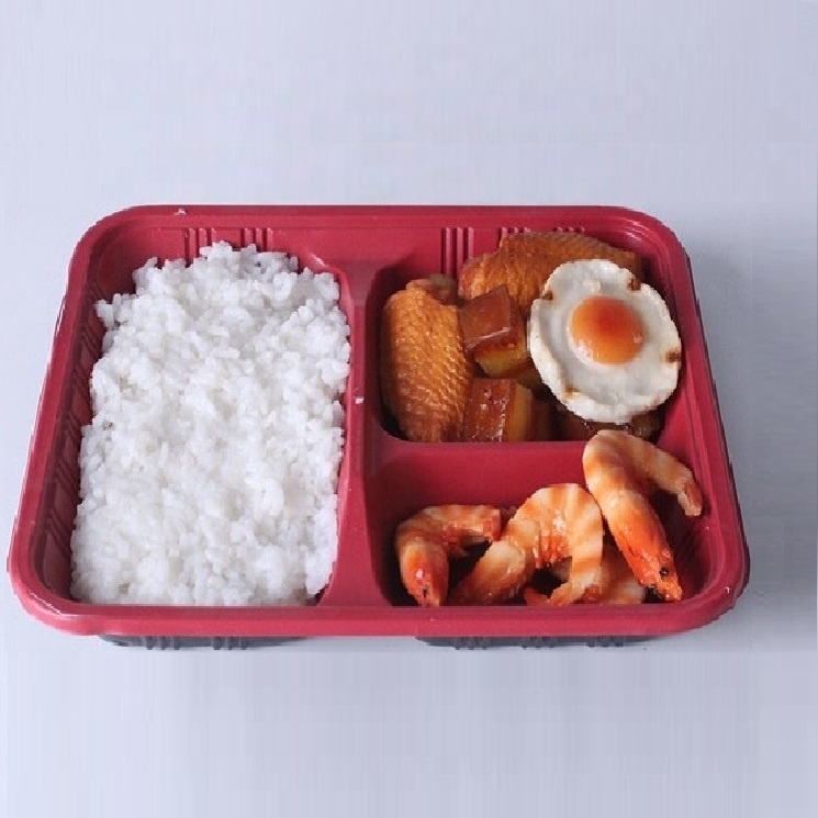 Одноразовый Ланч-бокс Bento с 3 отсеками из экологически чистого пластика