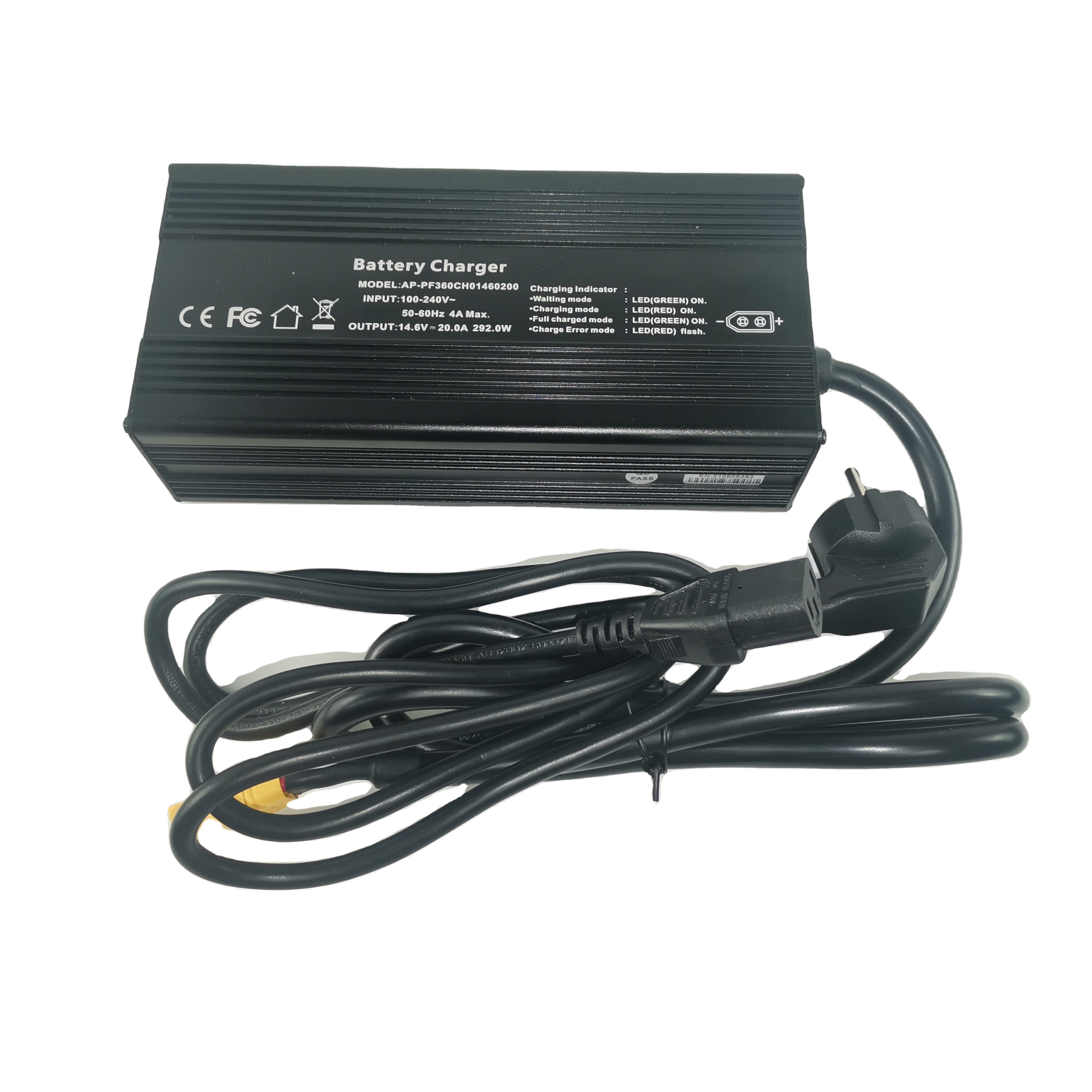 wide input voltage14.6v 20A 12v lifepo4 battery charger