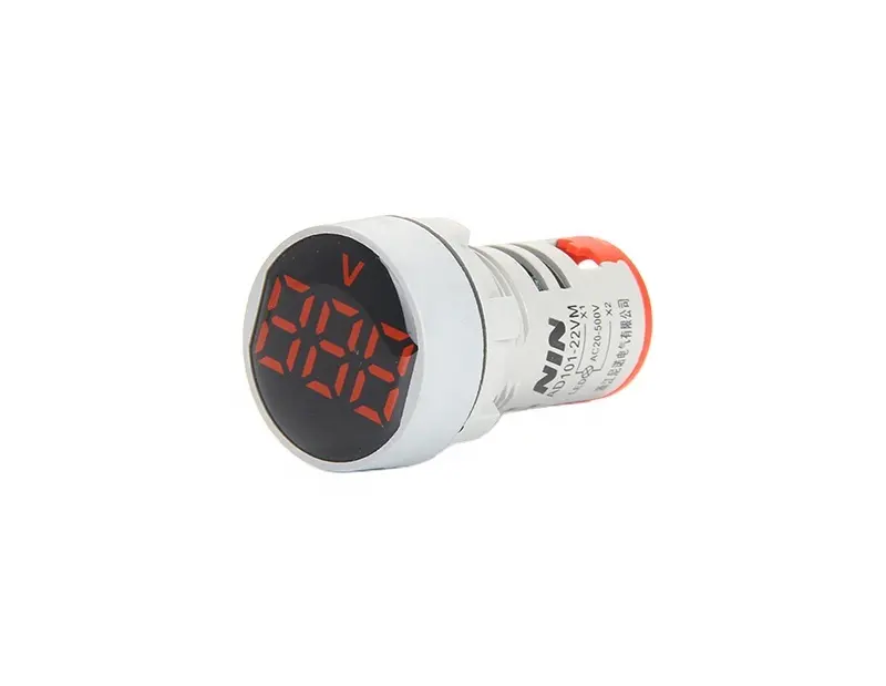 NIN 22mm voltage meter AD101-22VM round crystal membrane led digital display indicator lcd voltmeter