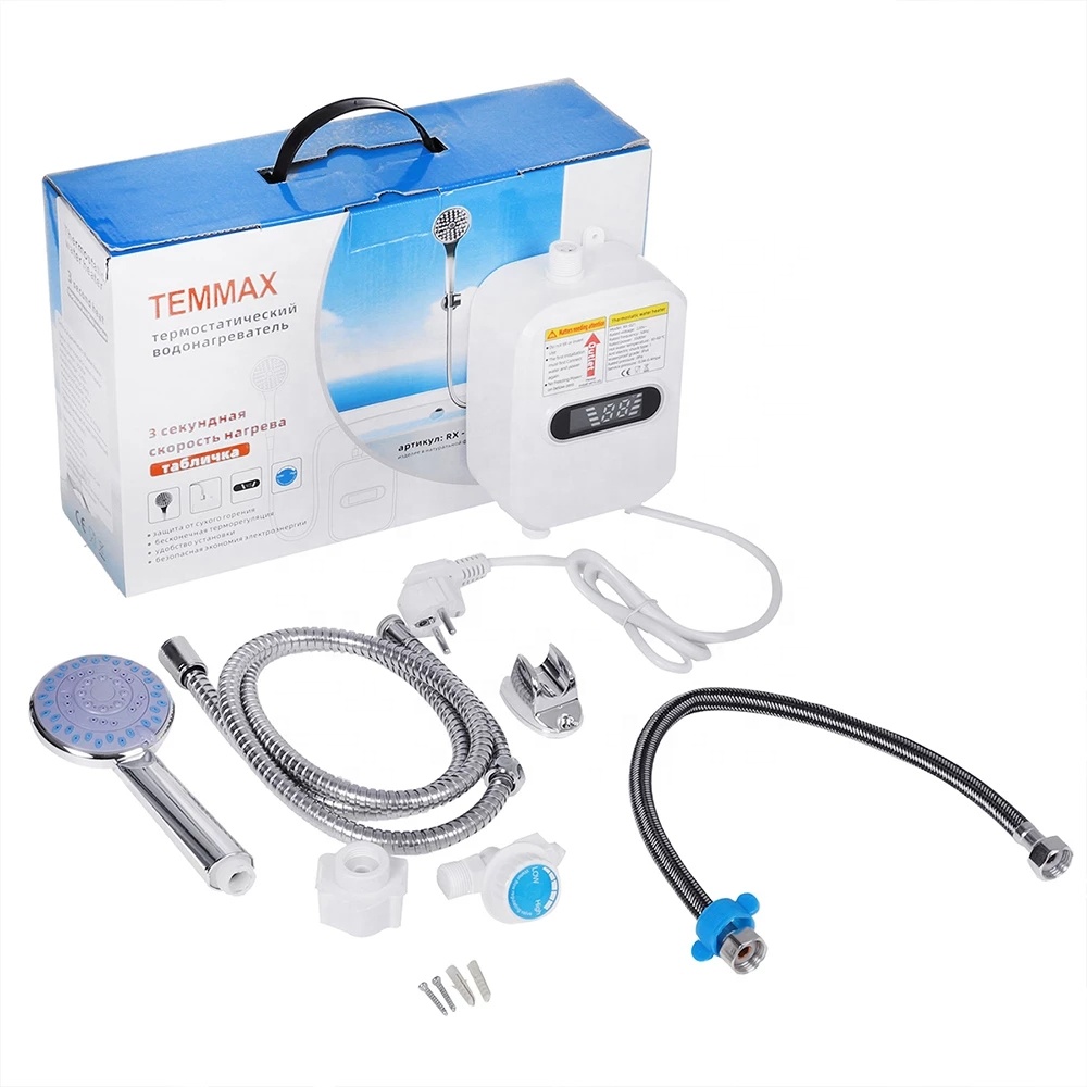 HOT Cheap Portable Tankless 3500W Bathroom Hot Cold Water Tap Instant Electric Water Heaters With Shower Head