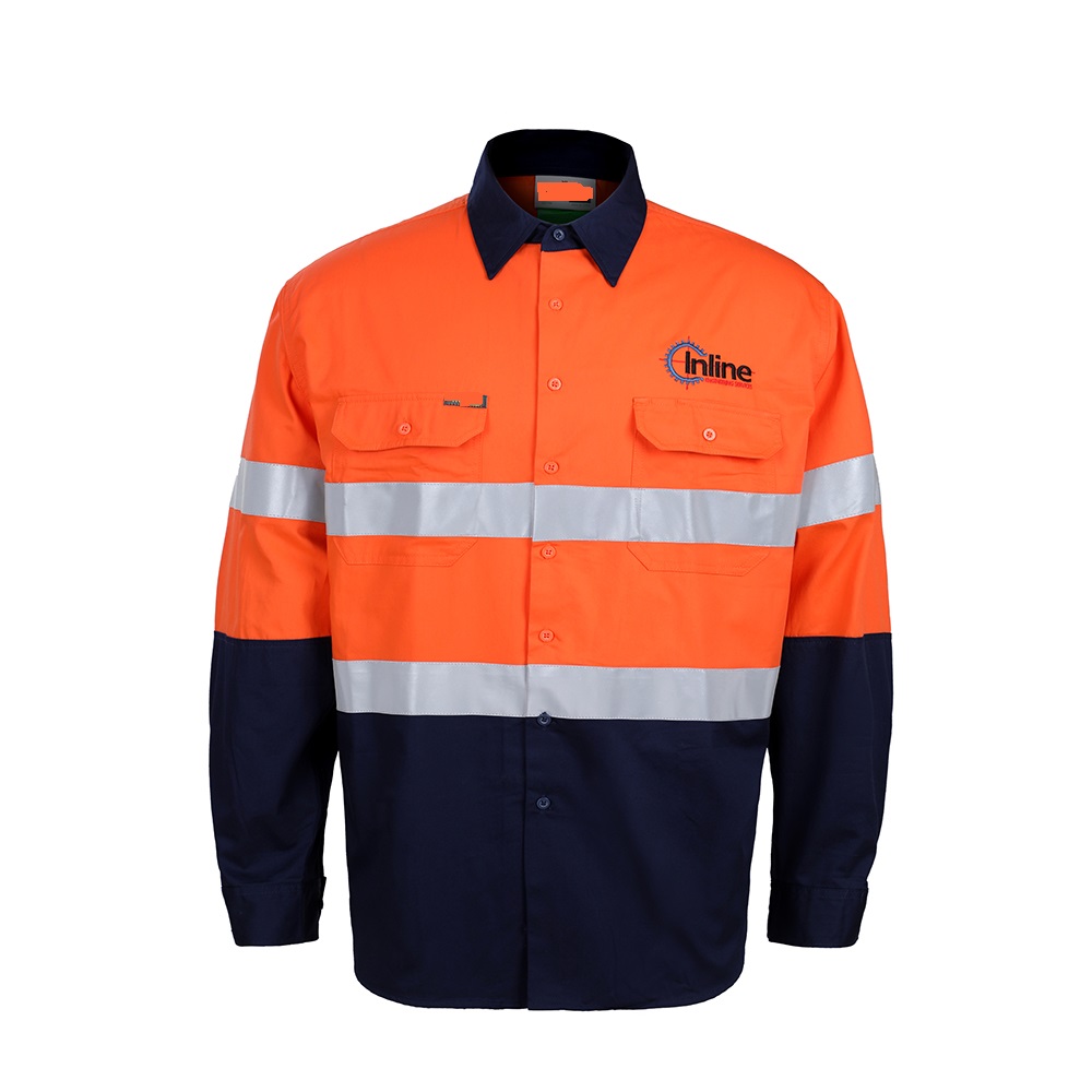 Дышащая Светоотражающая рабочая одежда hivis с высокой видимостью, рабочая рубашка с отражателем, рабочая рубашка, светоотражающая лента, оранжевая для женщин и дам